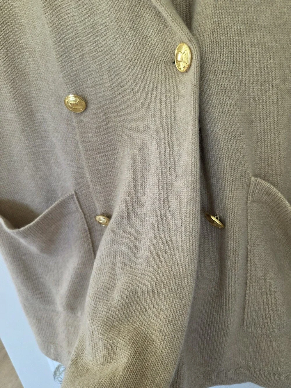 Polo Ralph Lauren Men's Cashmere Blazer Cardigan, Dune Melange, XXL